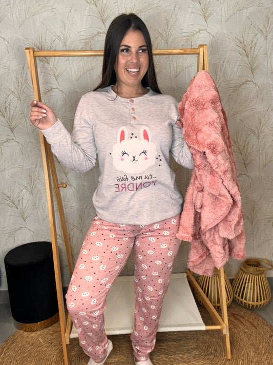 Pijama Top Rosa